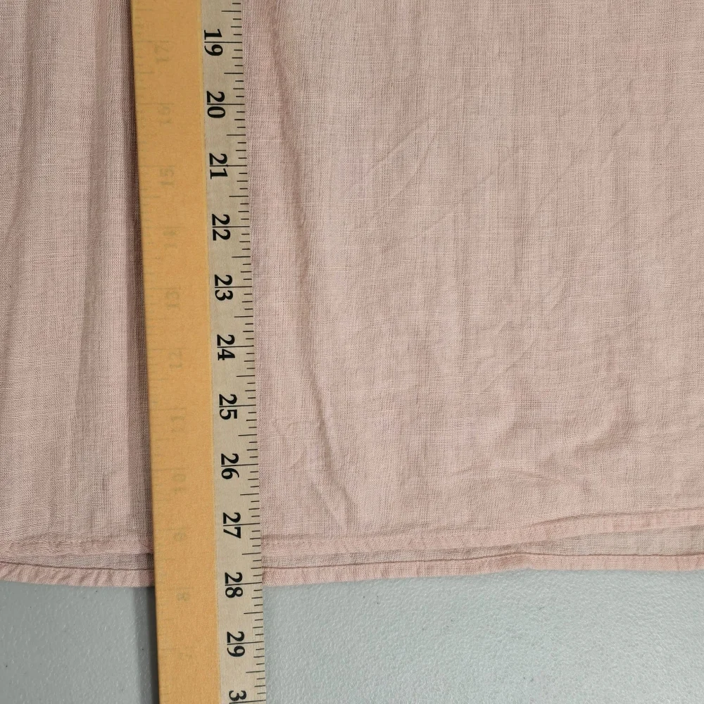 J Jill Womens Top Large Pink Peach Pretty Embroidered Office Boxy